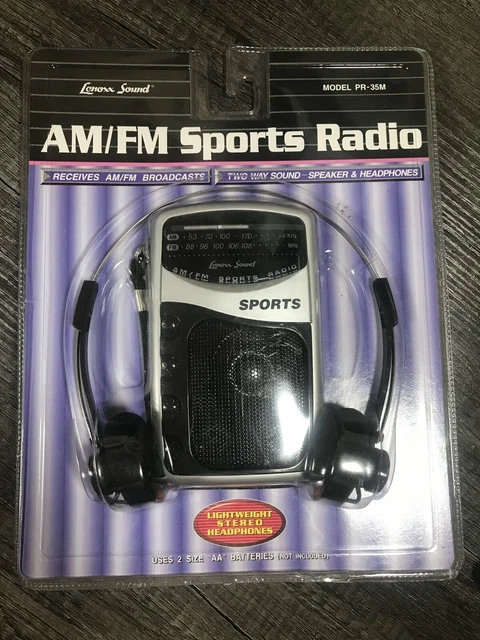 LENOXX SOUND SPORTS Radio PR-35M Portable AM/FM With Headphones New ...