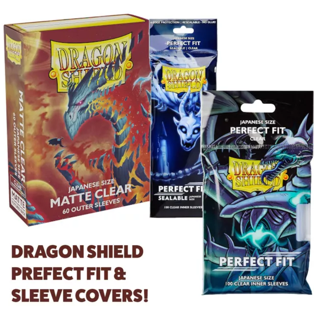 Dragon Shield Perfect Fit Inner Sleeves & Covers Clear Small Yugioh Size Sleeves