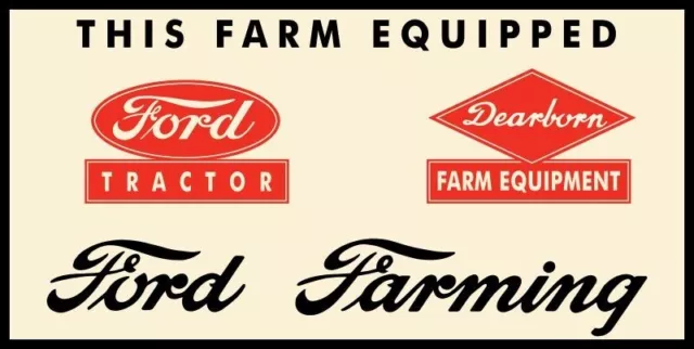 Ford Farming & Dearborn Farm Equipment NEW Sign 18" x 36" USA STEEL