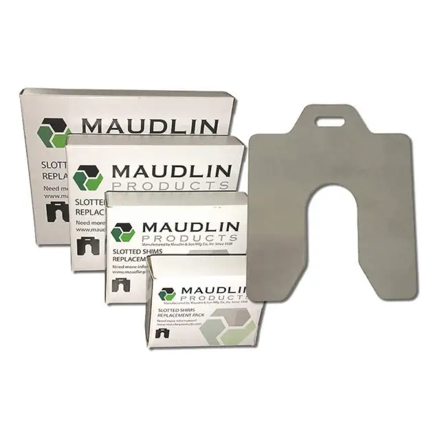 MAUDLIN PRODUCTS MSB010-20 Slotted Shim,B-3x3 Inx0.254mm,Pk20