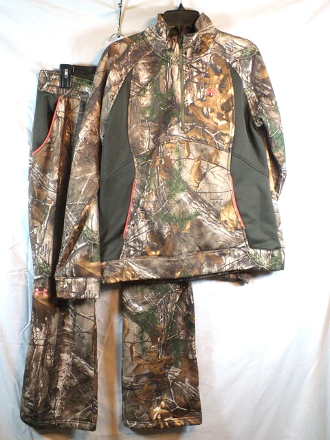 Under Armour Realtree Cold Gear Fleece 2 Piece Pants and  Pullover Women L