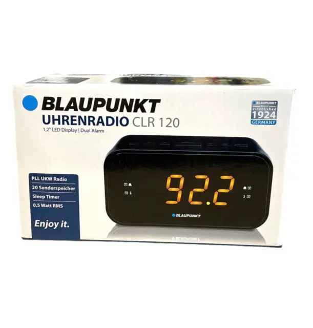 Blaupunkt CLR 120 Uhrenradio Radiowecker UKW Radio 1,2" LED Display Sleep Timer