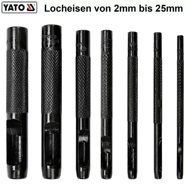 Locheisen Lochpfeifen Stanzeisen Lochstanzer Lederlocher Ösen Locher 2mm-25mm