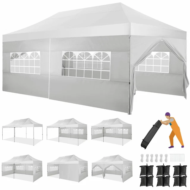 Pavillon 3x3m-3x6m Wasserdicht Gartenzelt Faltpavillon Partyzelt Popup Zelt DE