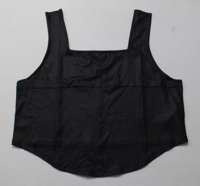 ASOS Design Men's Coated Texture Skinny Crop Tank Top AG4 Black Size 2XL