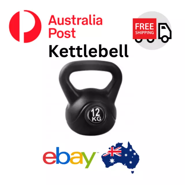 Everfit 12kg Kettlebell Set Weight Lifting Bench Dumbbells Kettle Bell Gym Home