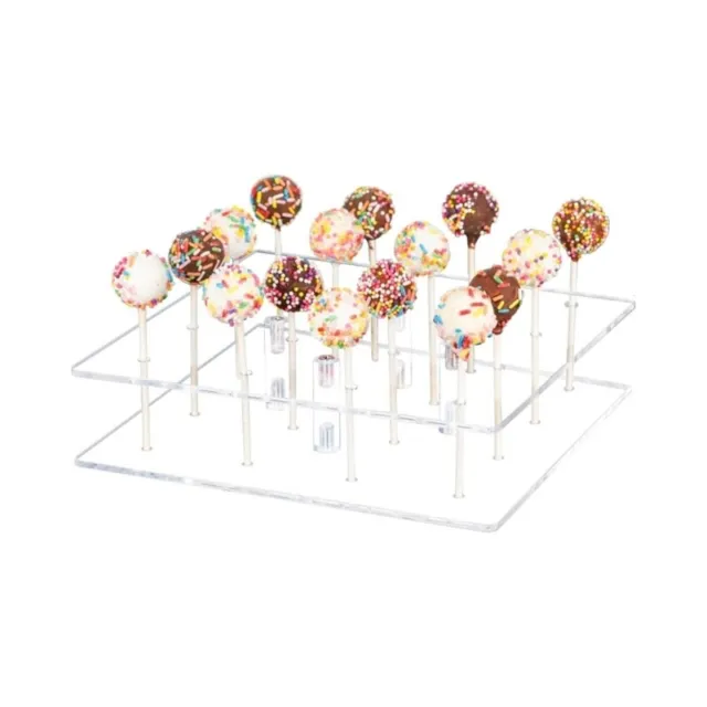 Clear Square Lollipop Holder for Weddings Party Holiday Candy Display Stand