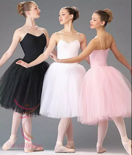 Adult Children Ballet Tutu Dress Party Practice Skirts Clothes Dance Costumes