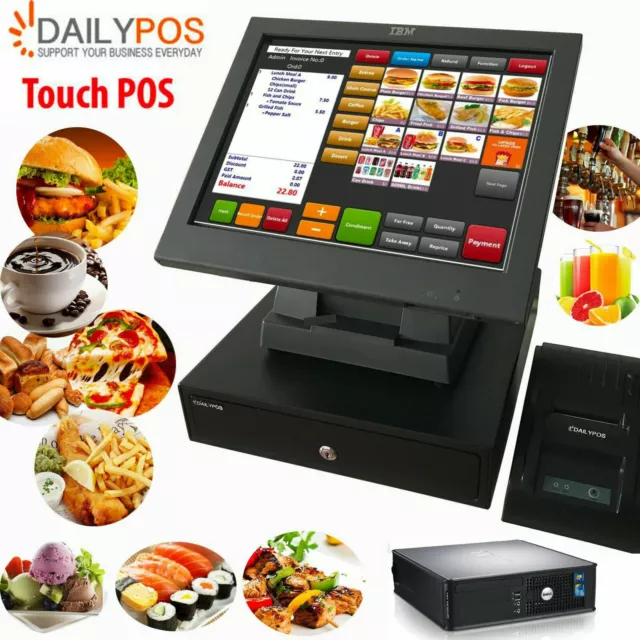 Touch Point of Sale POS Restaurant Cafe Fish Chips Pizza Bubble Tea Juice Bar