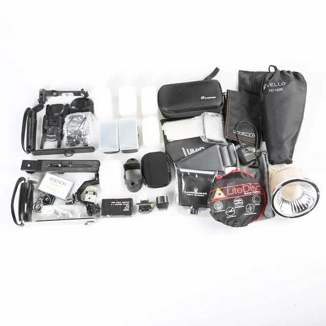lot of Miscellaneous Camera Flash Accessories - Untested, As Is