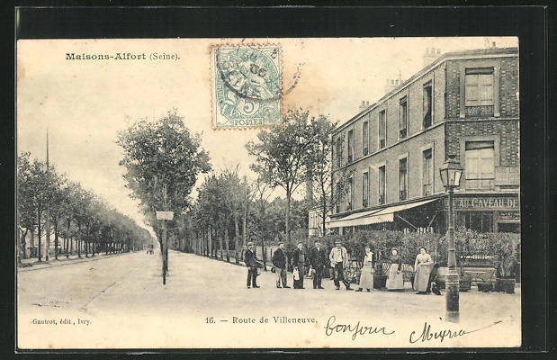 CPA Maisons-Alfort, Route de Villeneuve 1906