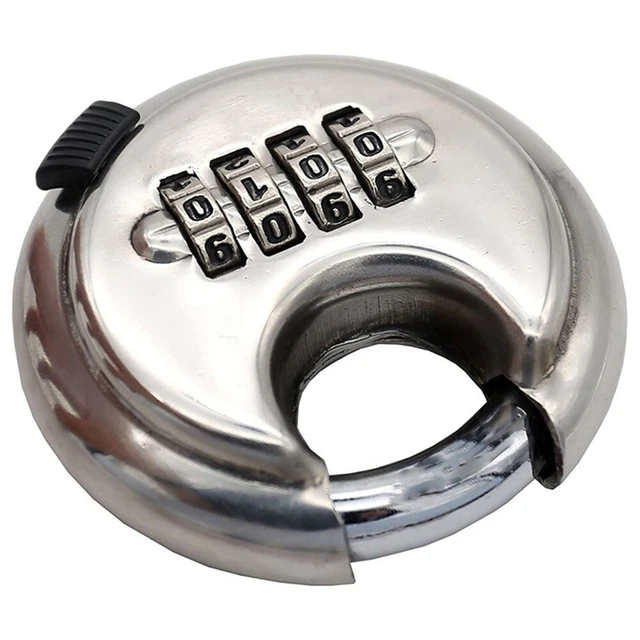Lucchetto disco combinato blocco password 4 cifre SS per armadietto magazzino biciclette