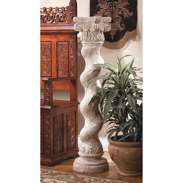 Capitoline Barley Corkscrew Column Statuary Pedestal: Giant