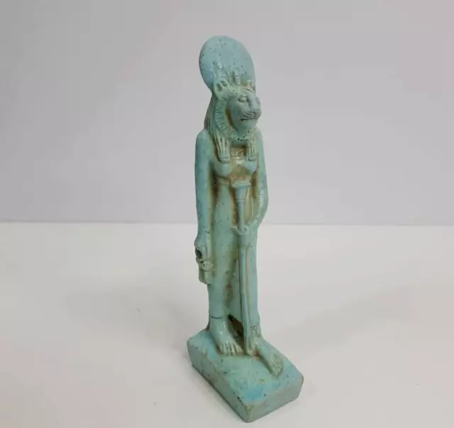 Gorgeous ancient Egyptian statue of God Sekhmet made of Egyptian stone