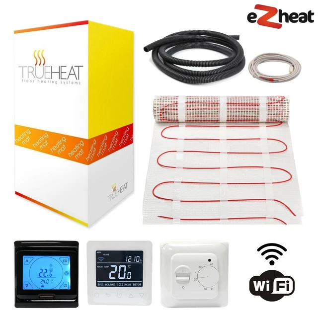 ELECTRIC UNDERFLOOR HEATING Mat Kit 200W/m2 TrueHeat All Sizes