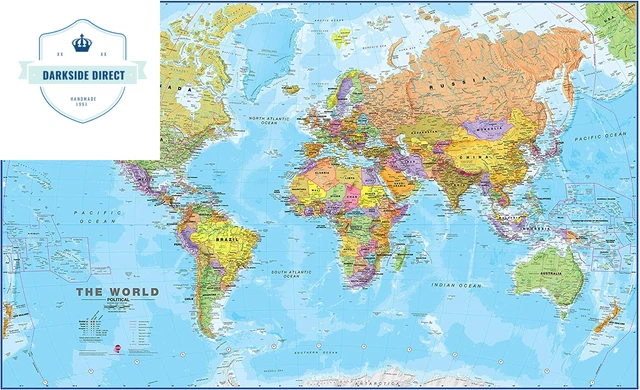 MAPS INTERNATIONAL - Giant World Map - Mega-Map of the World - 197Cm (W ...