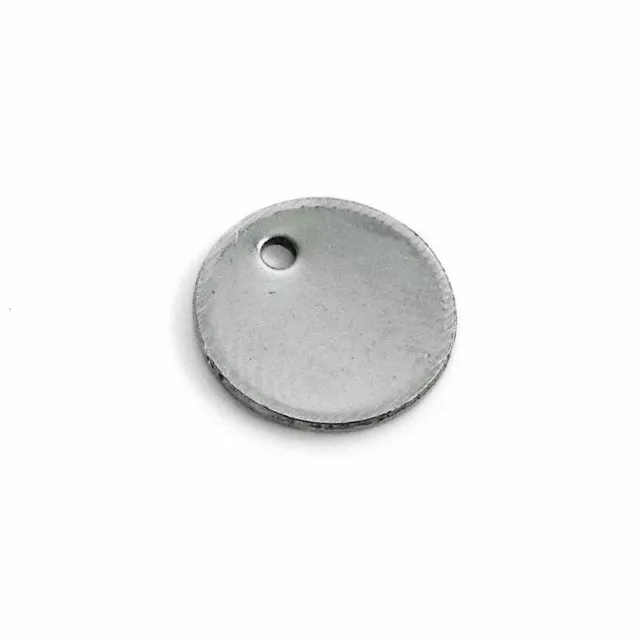50 / 100 Small 10mm Stainless Steel Round Blank Stamping Tags Charms 2