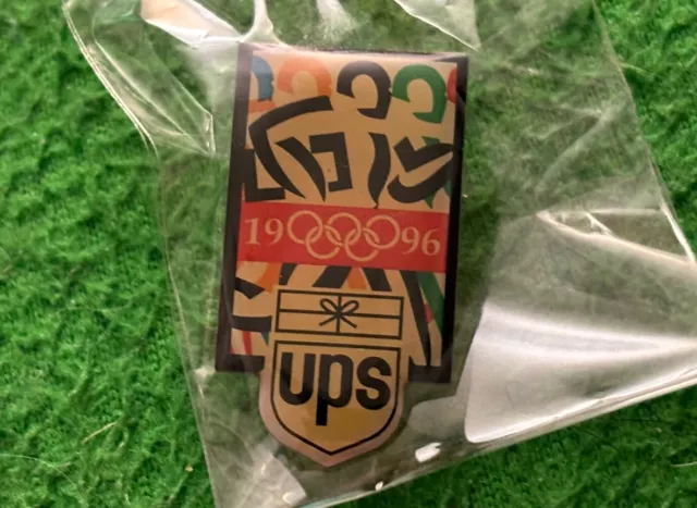 V Rare Olympics Pin Badge Atlanta 1996 USA UPS Sponsor Logistics Brand New