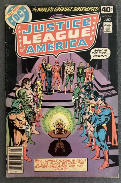 Dc Comic Book Justice League Of America #168 1979 Good- Cond.