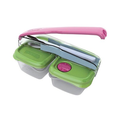 BAMA CONTENITORE DOPPIO PORTA PRANZO PORTA POSATE FRIGOBOX UFFICIO SCUOLA BAMA BREAK 