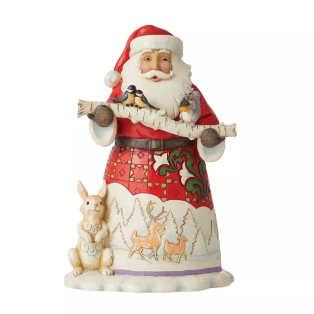 Heartwood Creek Santa w/Animals Holding a Branch Christmas Figure by Jim Shore