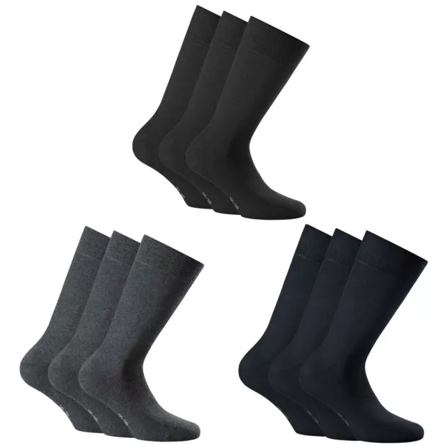 Rohner Basic Unisex Socken, 3er Pack - Cotton II, Kurzsocken, Basic, einfarbi...