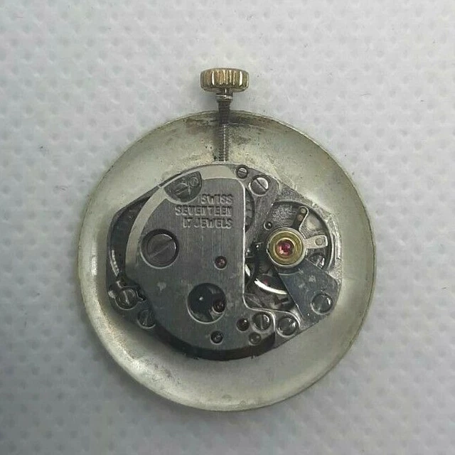 Mouvement De Montre Vintage FHF 36 + Cadran Riviere Poissy - Pour Pièces Ou Réparation - Occasion