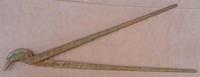 Antique 19th Cent. Hand Forged Wrought Iron Manual Hedge Trimmers Lopping Shears