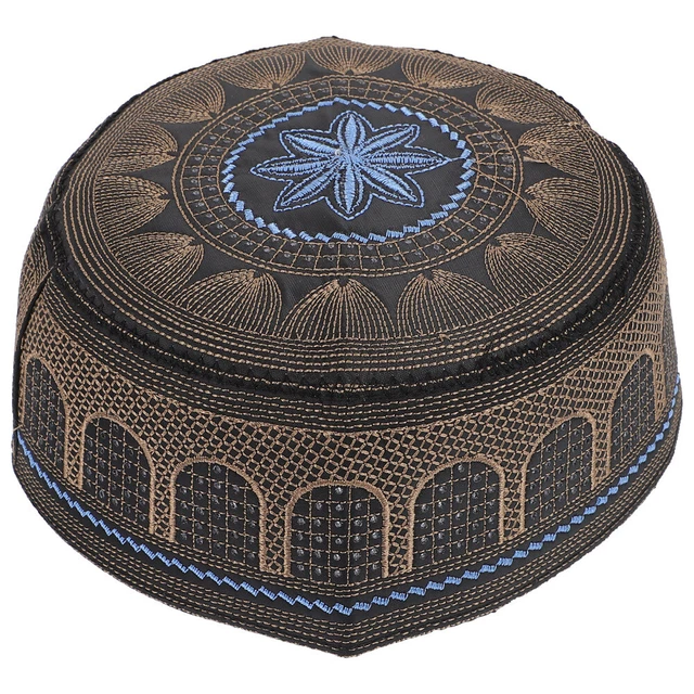Cappello Decorazione Musulmana Ricamato Geid Preghiera Ramadan Uomo Topi pakistano
