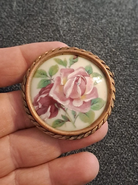 Ancienne Broche Art Déco / Nouveau – Limoges France – Vintage Et Élégante