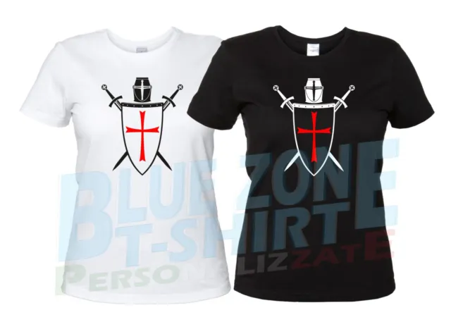 Cavalieri Templari Crociati Maglietta Croce Templare Crociato T-Shirt Cavaliere 2