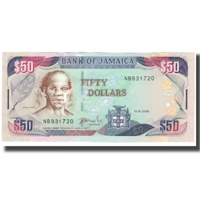 [#616389] Billet, Jamaica, 50 Dollars, 2008, 2008-01-15, KM:79e, NEUF