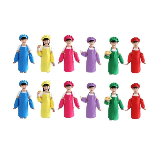 24 Teiliges Kinder Mützen Schürzen Set, - und Mädchen Schürzen KiW8Q5
