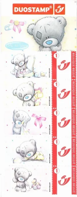 Carnet de timbres de Belgique neufs, carnet "DUOSTAMP" Me To You (différent)