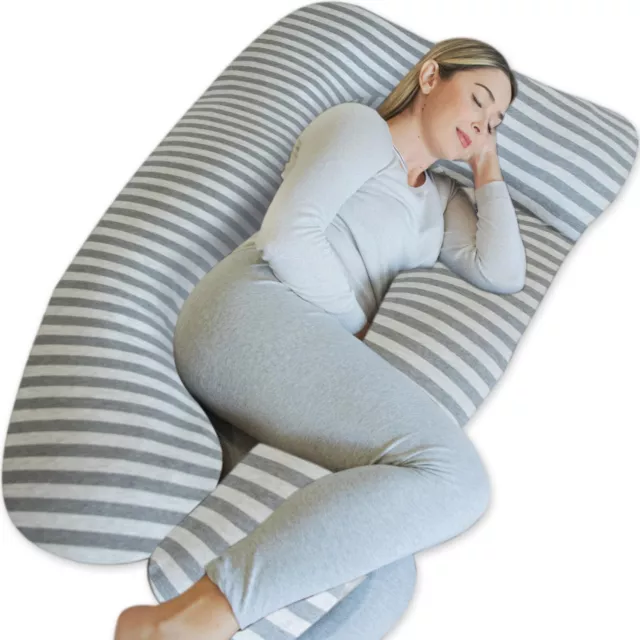 Pharmedoc Pregnancy Pillow, U-Shape Full Body Pillow and Maternity Support