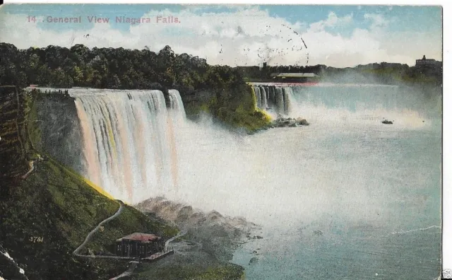 general view niagara falls postcard