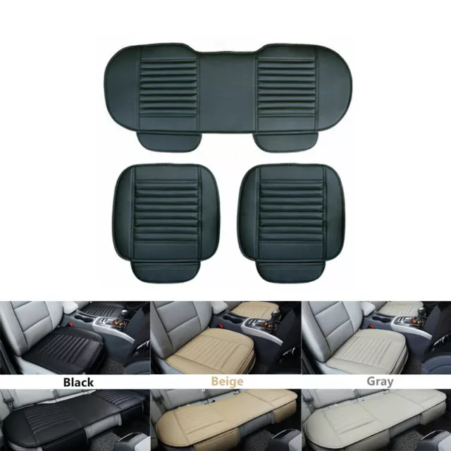 Universal Car Seat Cover Leather Front Back Seat Cover Mat Protector Non-slip UK