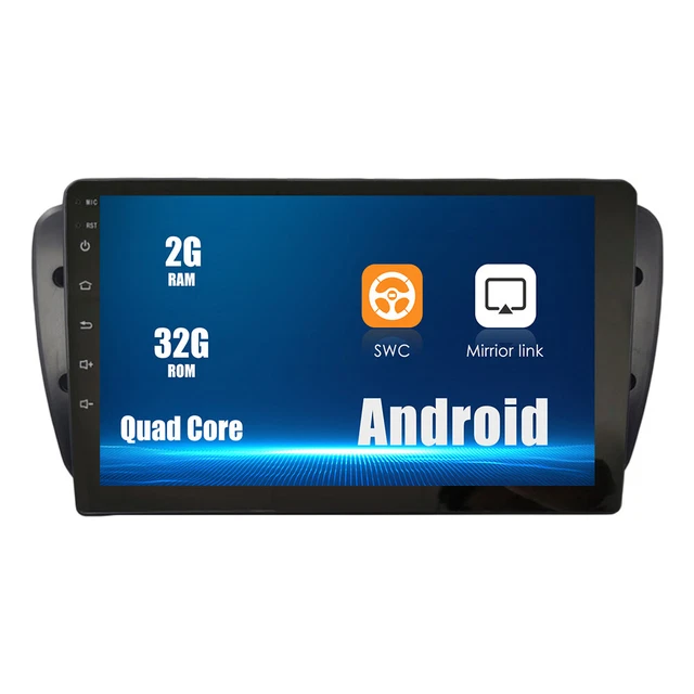 Autoradio Android 9 Pollici Per Seat Ibiza 6J 2012-2015: 4G+64G, Wireless Carplay, GPS, WiFi, USB, DAB E Telecamera Posteriore