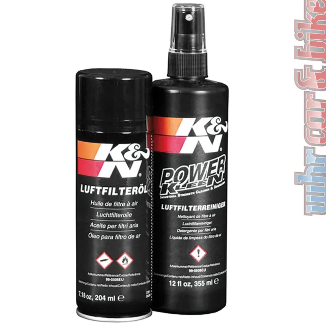 K&N Reinigungskit Luftfilteröl und Luftfilterreiniger im Set für Sportluftfilter