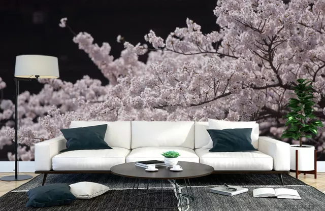 3D Pink Cherry Blossom Wallpaper Wall Murals Removable Wallpaper 30