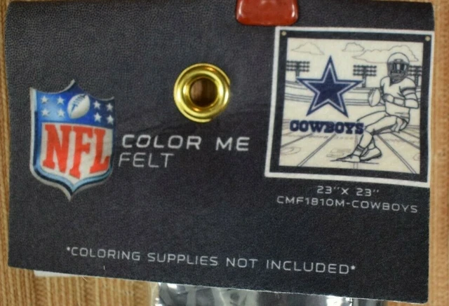 Bandera ojal de latón 23 x 23 de latón NFL Color Me Felt - Dallas Cowboys