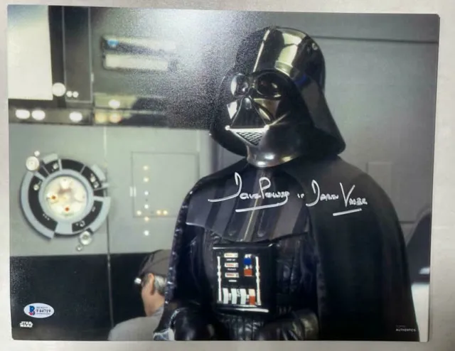 Dave David Prowse Signed Topps Star Wars Darth Vader 11x14 Photo Beckett BAS 6