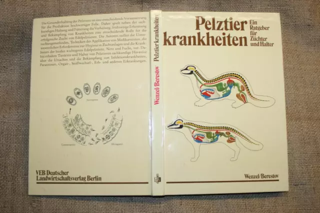 Fachbuch Krankheiten bei Pelztieren Nerz Fuchs Tierarzt Jäger Züchter