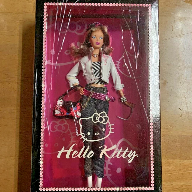 Collector Barbie Doll Barbie Collector Hello Kitty Doll  2007 Pink Label,  Pop Culture Series, With Accessories Hello Kitty Pink Barbie Doll
