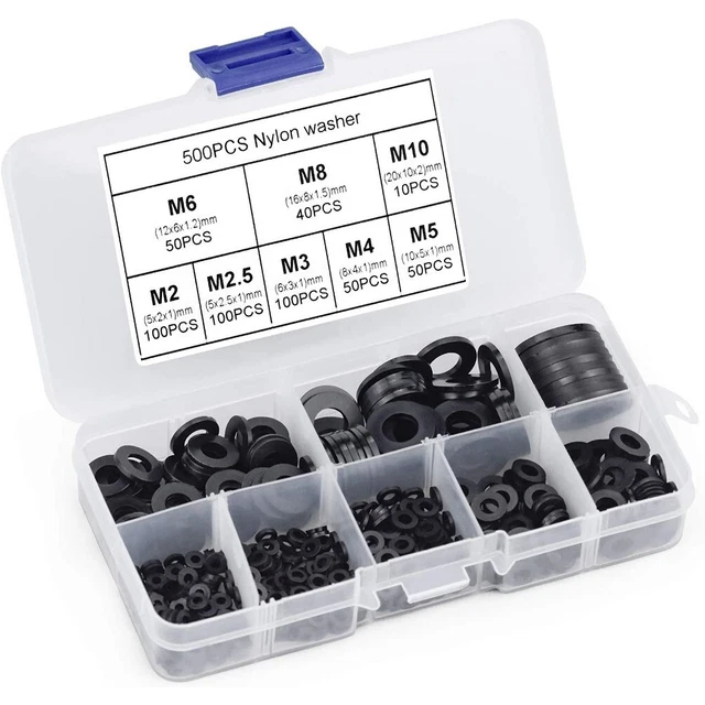 Nylon Flat Washers Set Flat Sealing M2-M10 M2/M3/M4/M5/M6/M8/M10 Thick