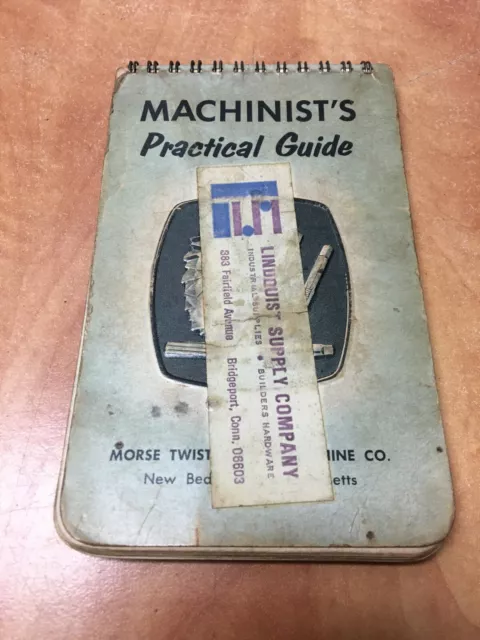 Vintage Morse Machinist's Practical Guide Twist Drill & Machine New Bedford 1967
