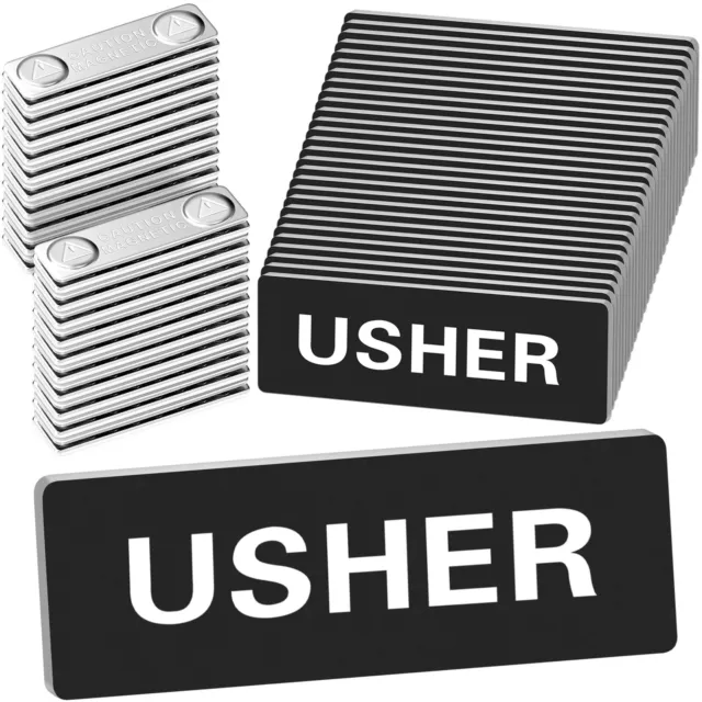 30 Pack Magnetic Ushers Badge Usher Pins for Church Usher Name Tags with Magn...