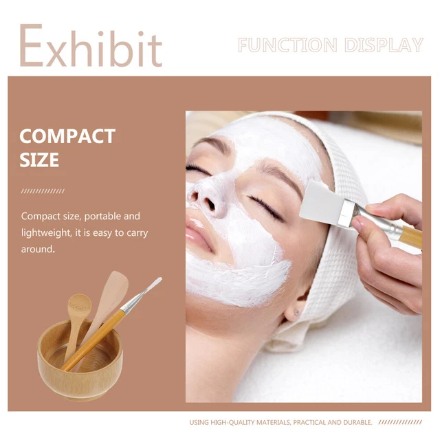 Silicone Makeup Applicator Brush DIY Four Piece Facial Mask Bowl Tool 2