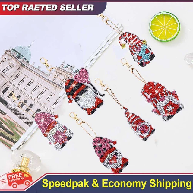 Weihnachts Diamond Painting Schl?selanh?ger, DIY Weihnachtsdeko Kobold Anh?ger,