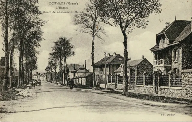 CPA - Dormans - the Entrance Route de chalons-sur-Marne